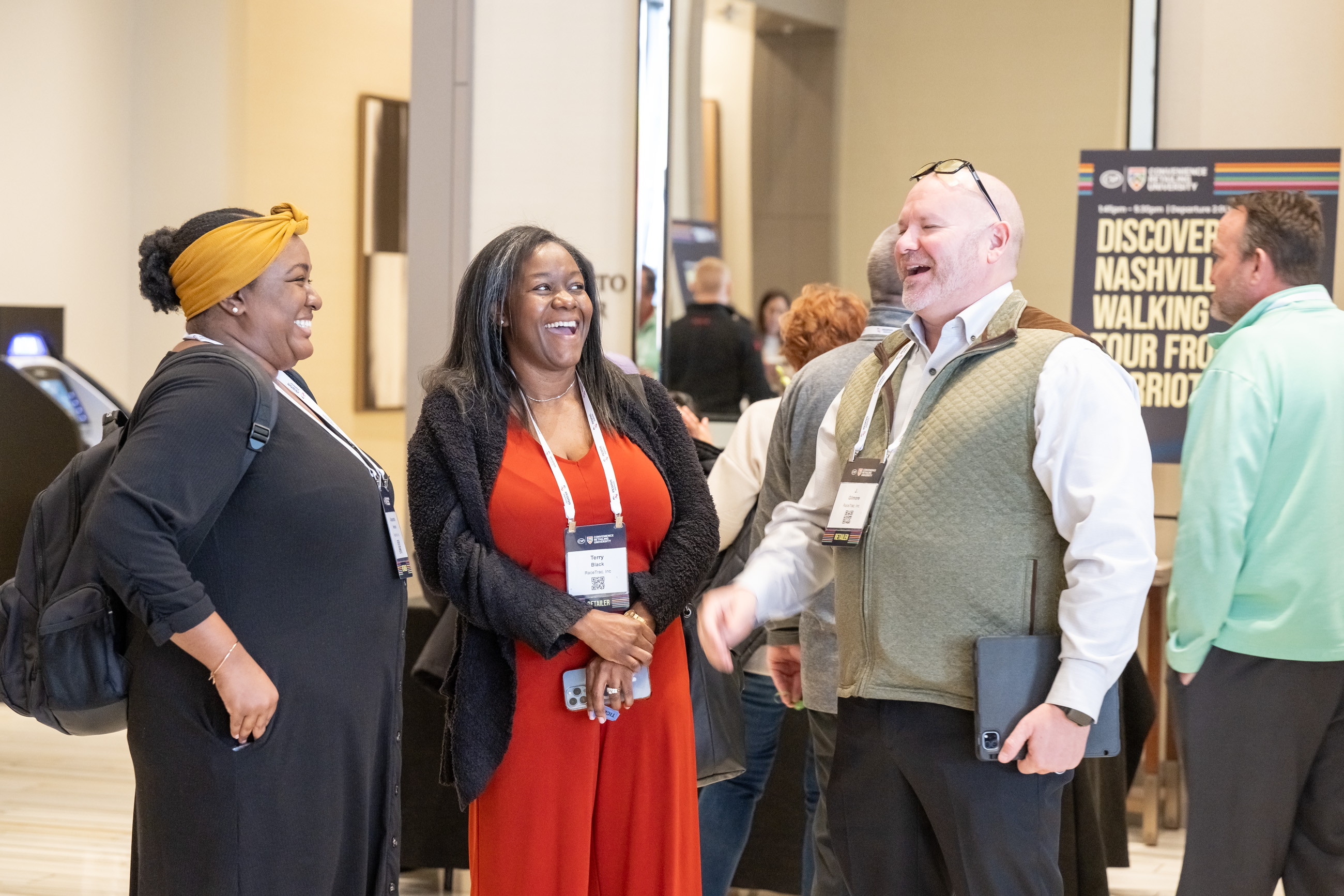 Image of attendees mingling at the 2024 CRU conference.