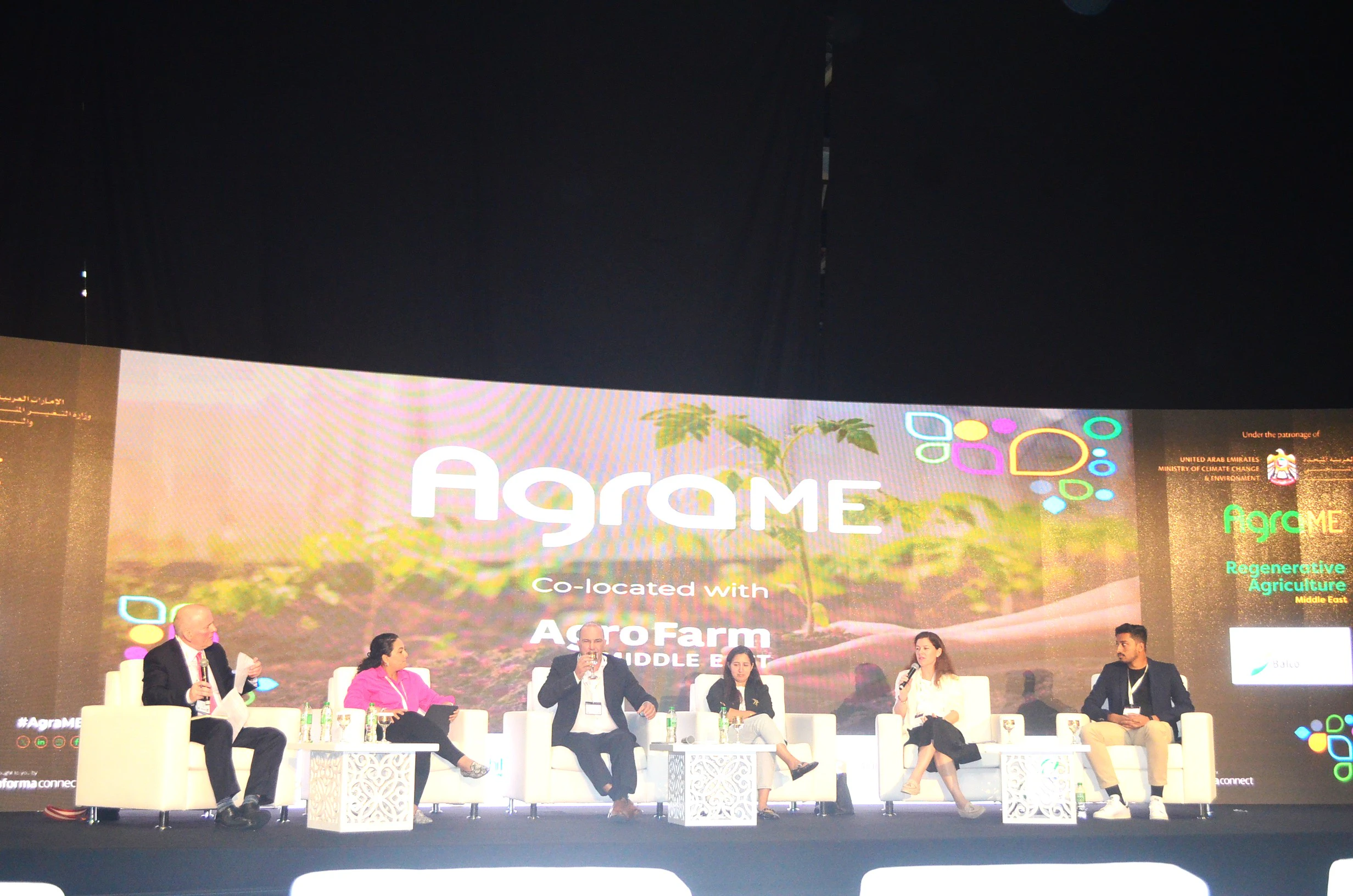 Expert panel discussion on agriculture innovation at the Growtech Middle East conference