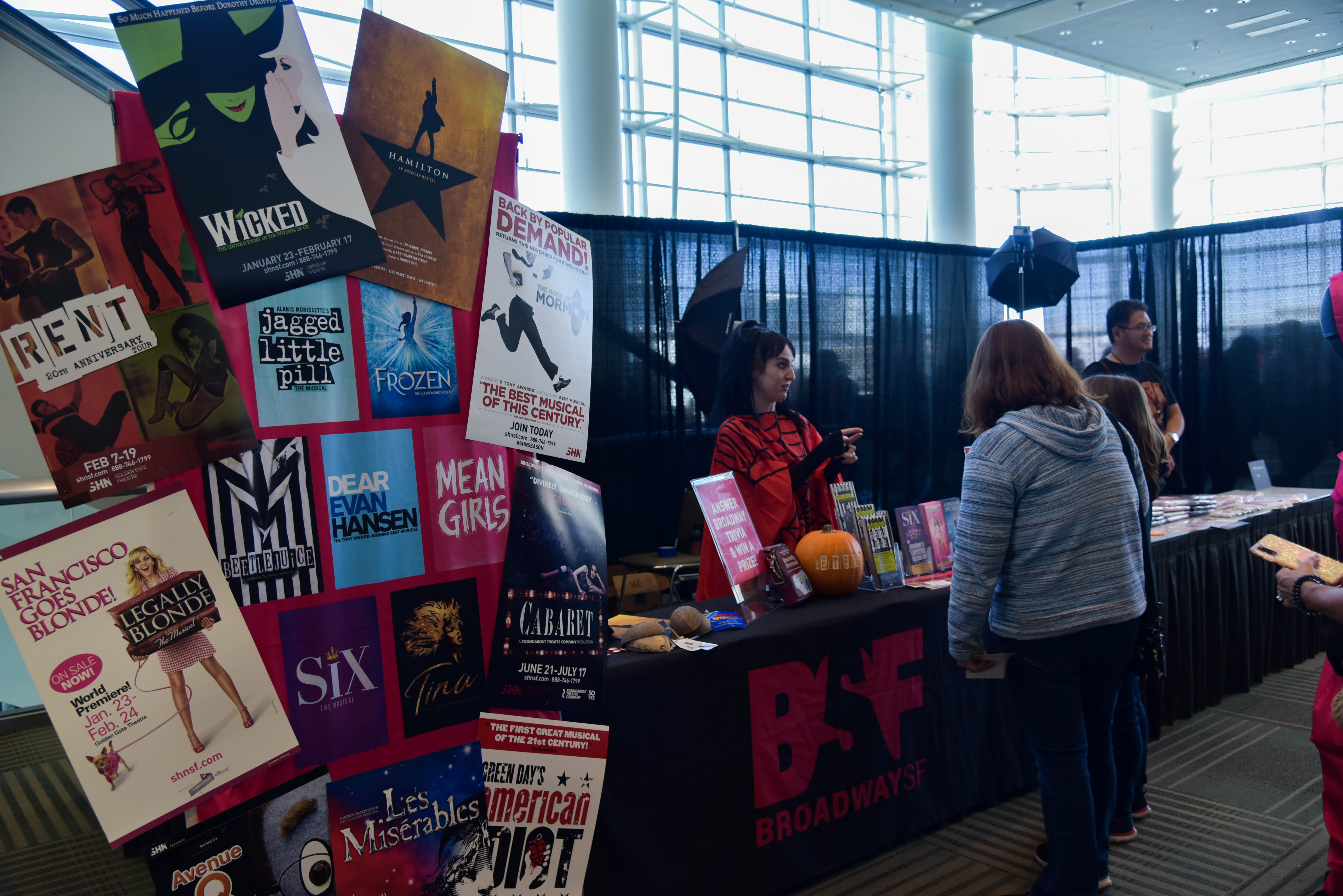 Broadway San Francisco booth with a bunch of musical posters