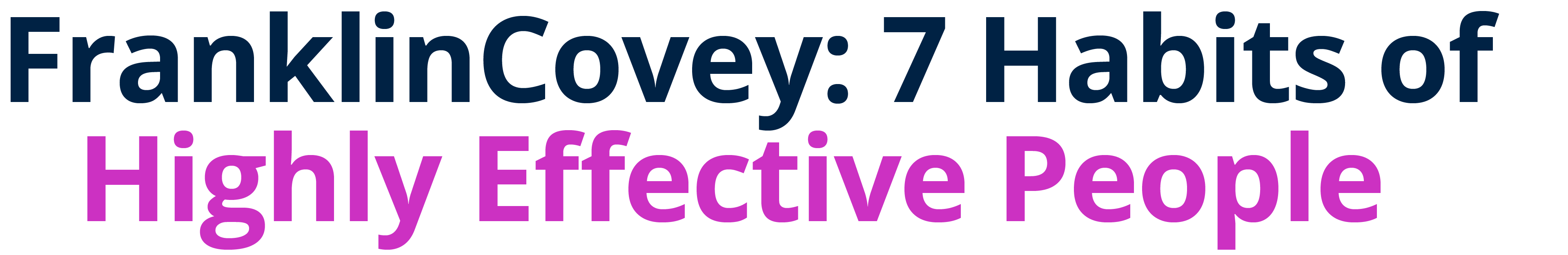 Course Options | FranklinCovey: 7 Habits Of Highly Effective People®