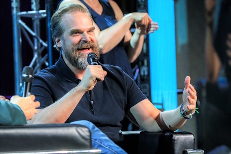 David Harbour on stage at CALGARY EXPO 2023