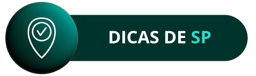 Botão verde com a frase "dicas de SP" e o ícone de um ponto de localização a esquerda.