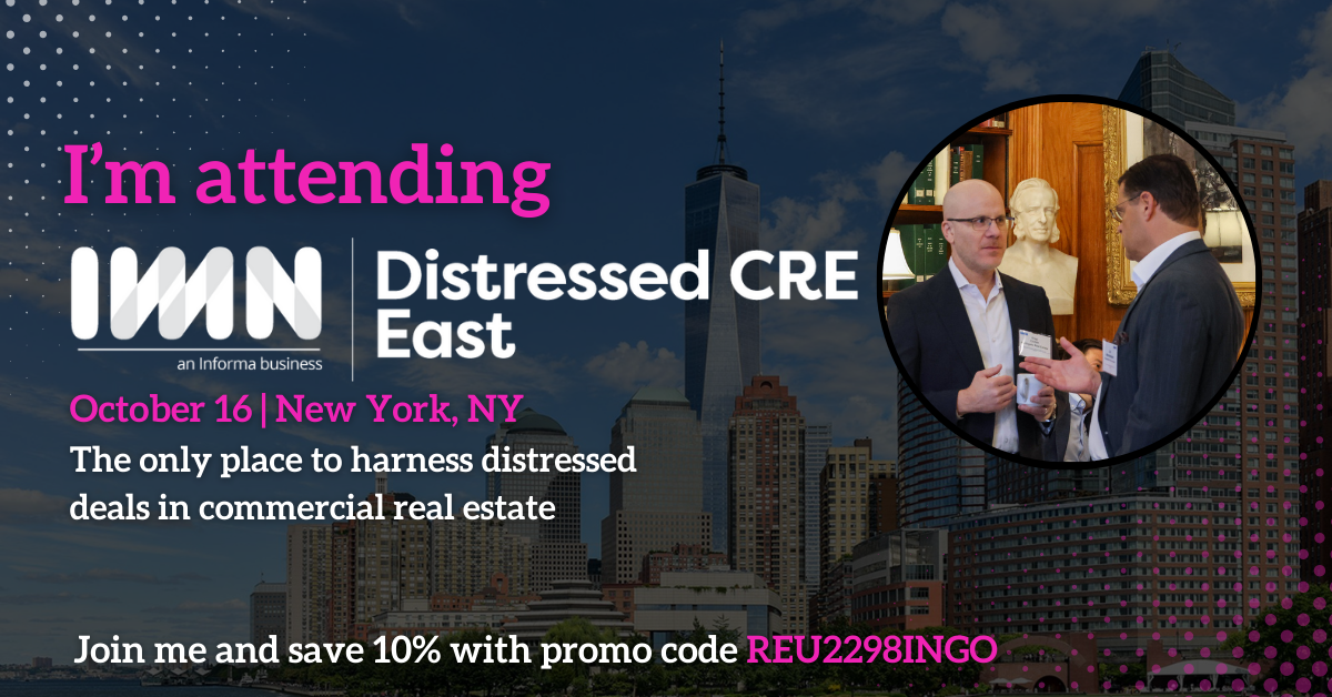 Distressed CRE East Marketing Banner for Attendees