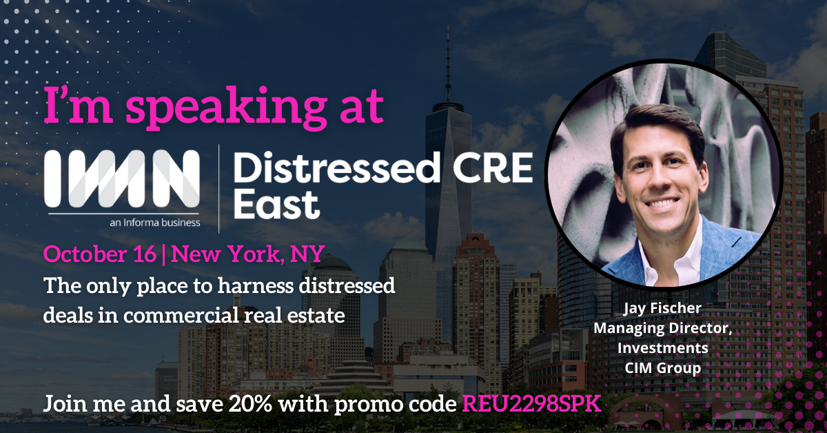 Distressed CRE East Marketing Banner for Speakers