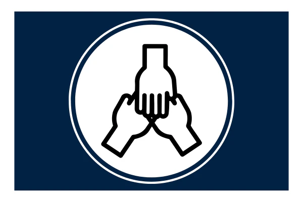 3 Hands To The Center Team Symbol