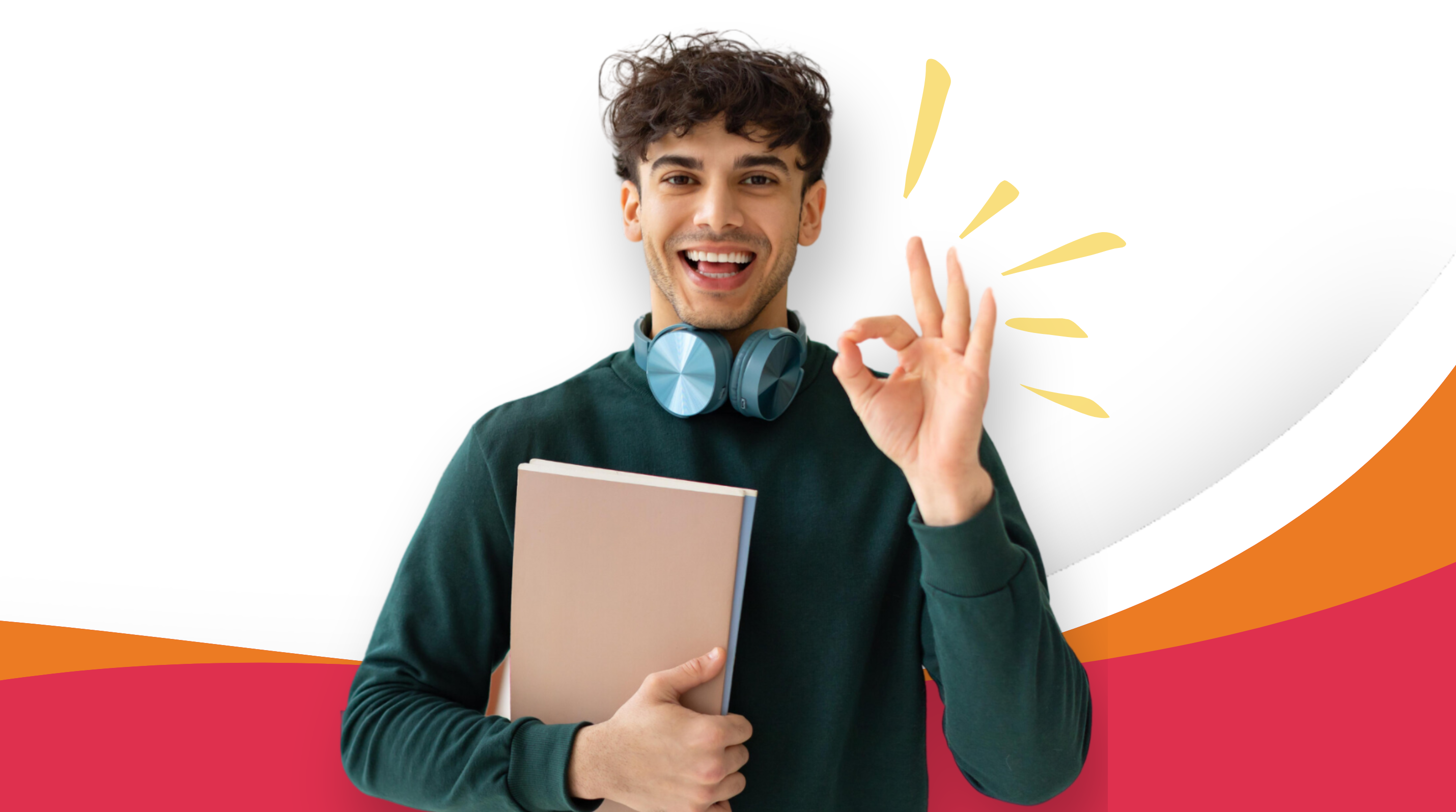 Smiling student at Najah Doha 2026, Qatar National Convention Centre, connecting with international universities and academic programs.