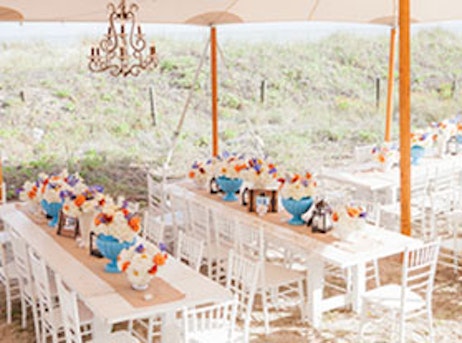 white outdoor event venue