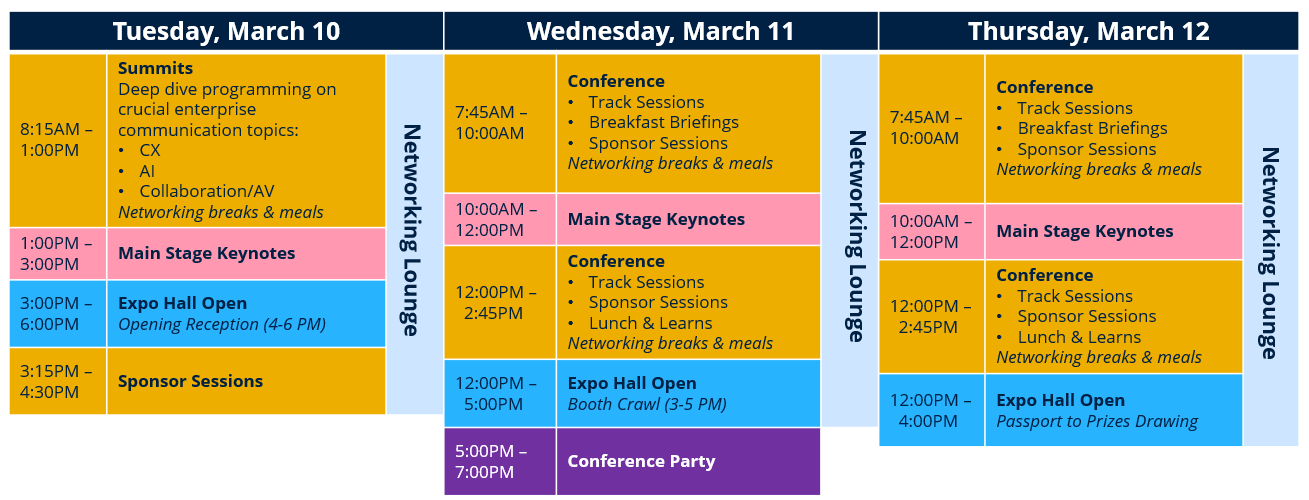 Schedule at a Glance
