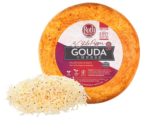 Roth Shredded 3 Chile Pepper Gouda