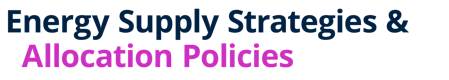 Energy Supply Strategies & Allocation Policies