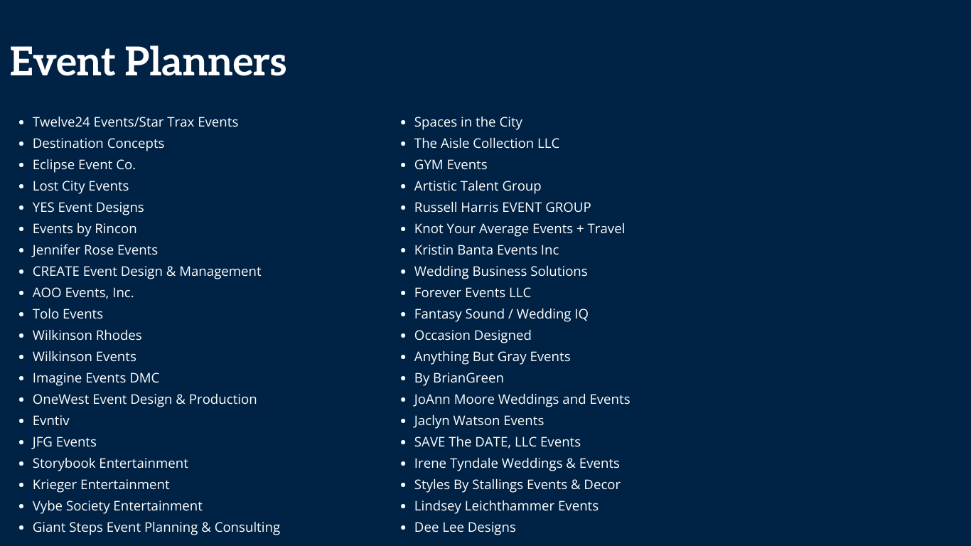Event Planners