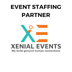 Xenial Events logo – Event Staffing Partner at MEES 2025, delivering excellence through people