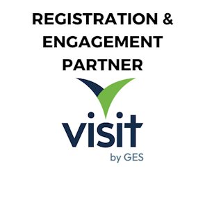 Visit by GES logo – Registration & Engagement Partner at MEES 2025, powering attendee registration, engagement, and data tools
