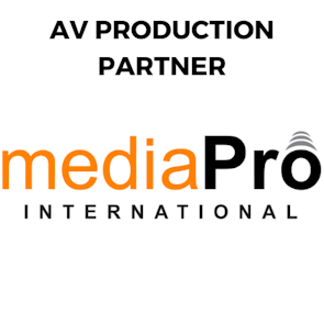 MediaPro International logo – AV Production Partner at MEES 2025, supporting live event technical delivery and visual production