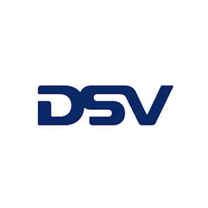 DSV logo – MEES 2025 Exhibitor providing logistics and freight forwarding services for international exhibitions