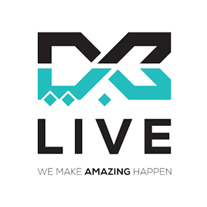DXB Live logo – SES 2025 Exhibitor specializing in event production, stand building, and creative environments