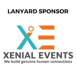 Xenial Events logo – Lanyard Sponsor for MEES 2026, providing personalised attendee lanyards to all visitors on-site