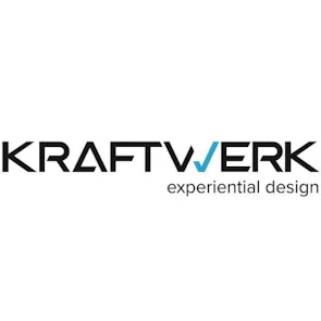 Kraftwerk logo – MEES 2026 Exhibitor offering event production, spatial design, and interactive design solutions