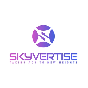 Skyvertise logo – MEES 2026 Exhibitor offering drone shows and aerial advertising