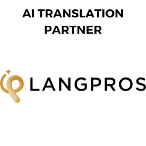 Langpros logo – AI Translation Partner at MEES 2026, delivering AI-powered translation