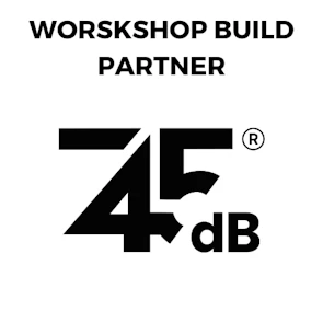 -45db logo – Workshop Build Partner at MEES 2026, supporting in build and production of the workshop zone for event professionals