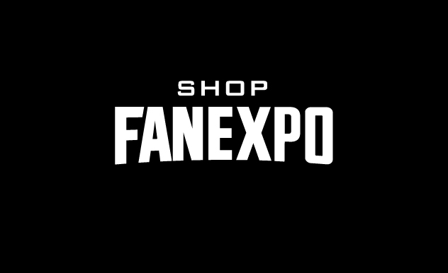 shop fan expo logo on a black background