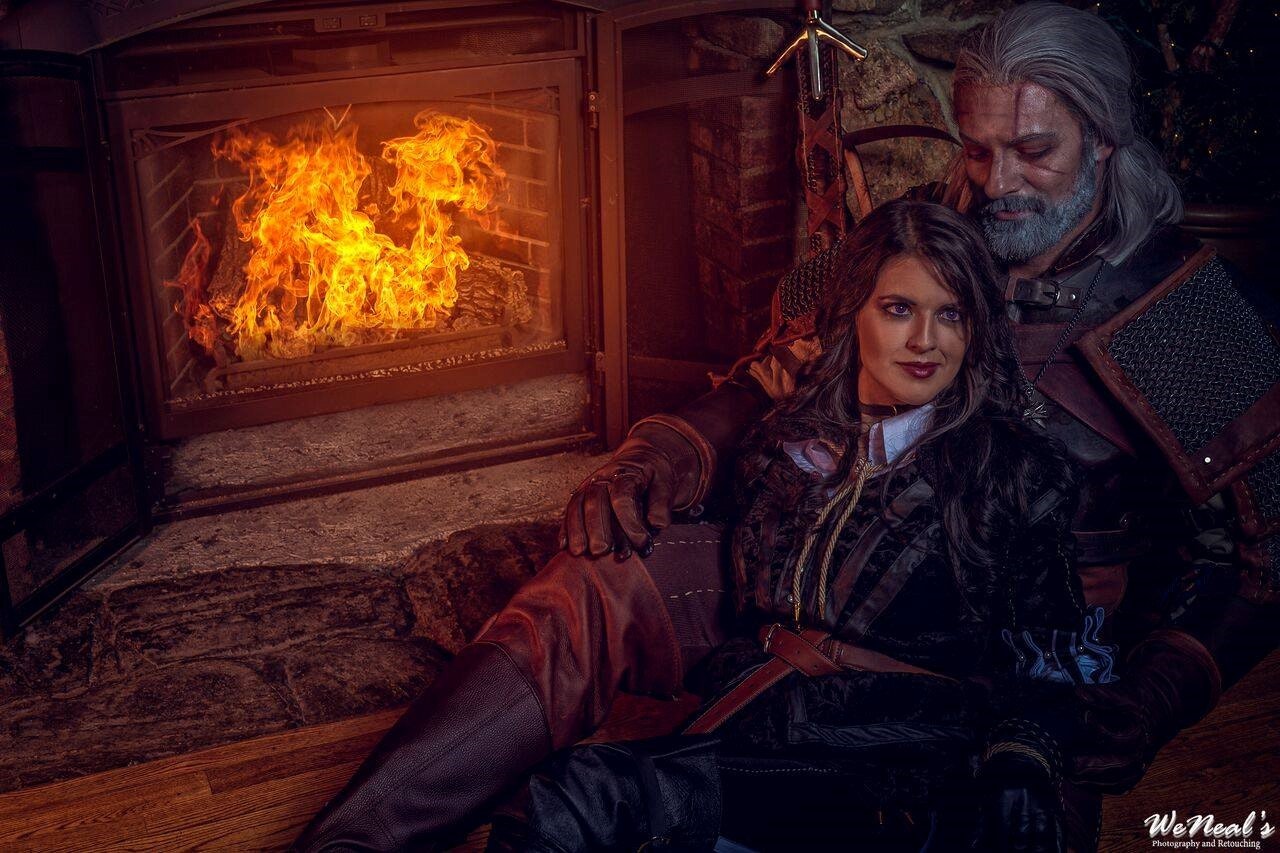 JessoLaurus Rex cosplaying as two The Witcher characters