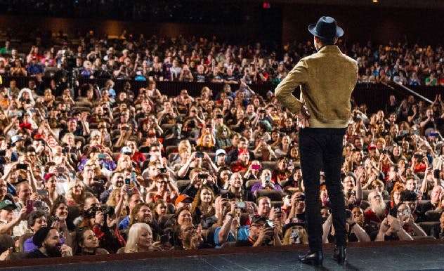 Tom Felton, Jason Isaacs, James and Oliver Phelps on the main stage at MEGACON Orlando 2016