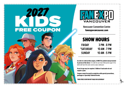 FAN EXPO Vancouver Kids Coupon