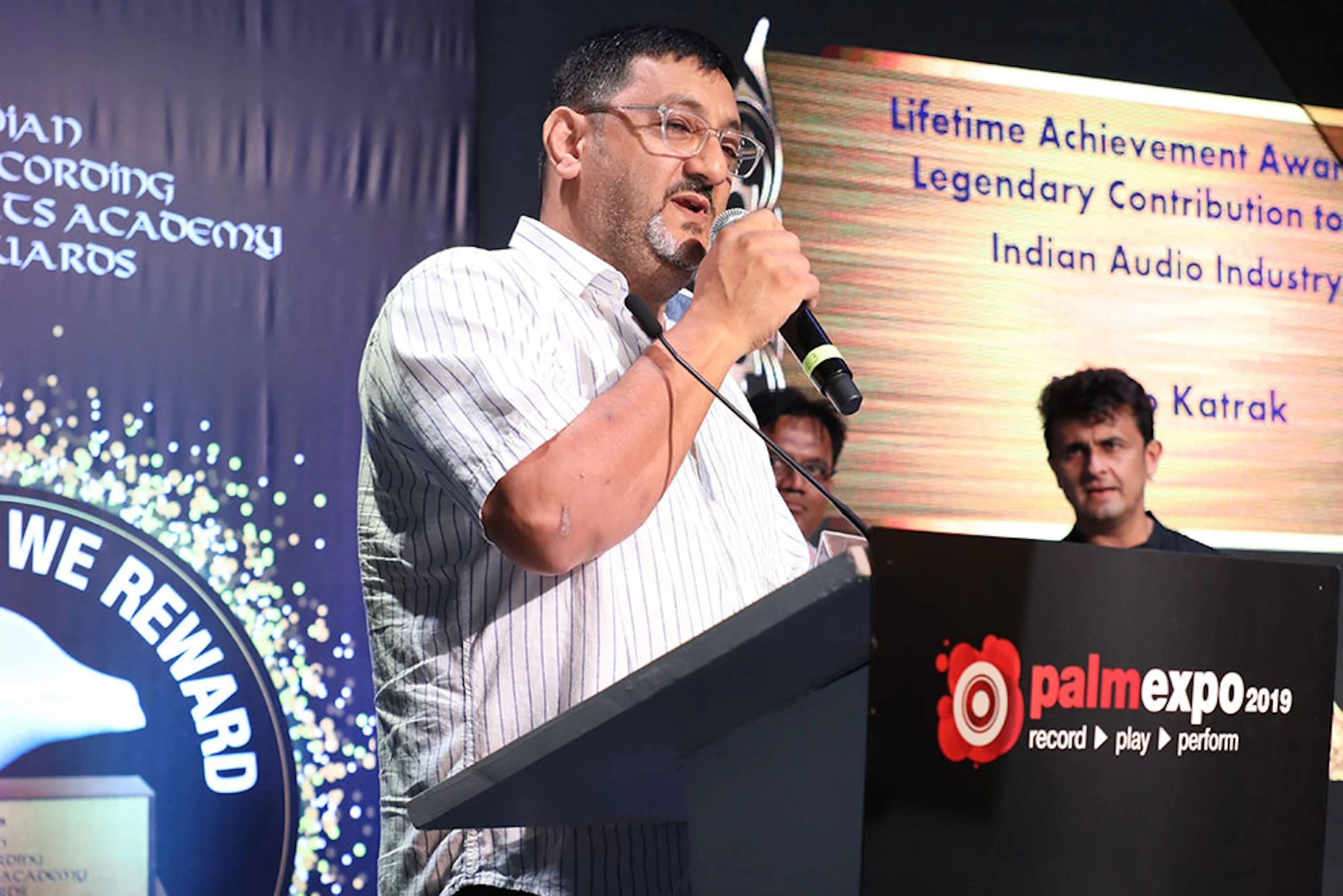 Farhad Dadyburjor delivering the Thank you speech on behalf of his late grandfather Minoo Katrak