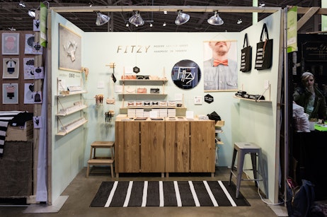 This is an example of exhibitor provided custom hardwalls in a 10x10 booth