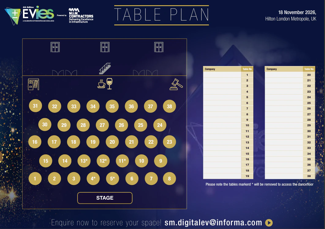 Floor plan of the Evies 2026