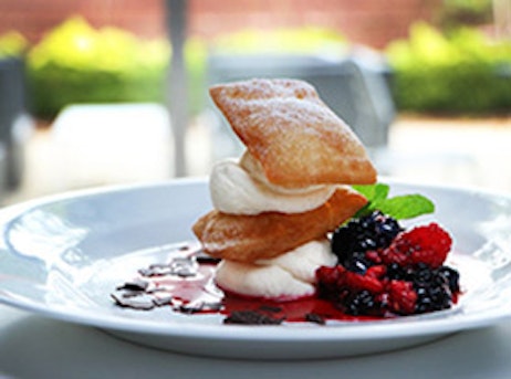 fried pastry with cream