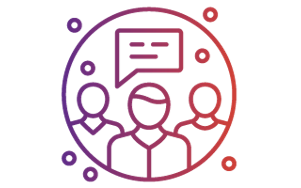 People with textbox icon