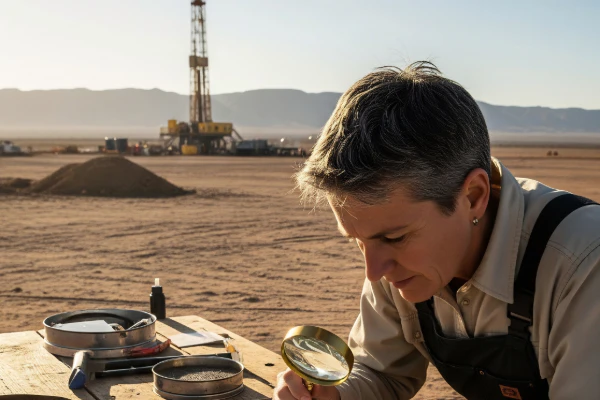 Geoscientist in the field