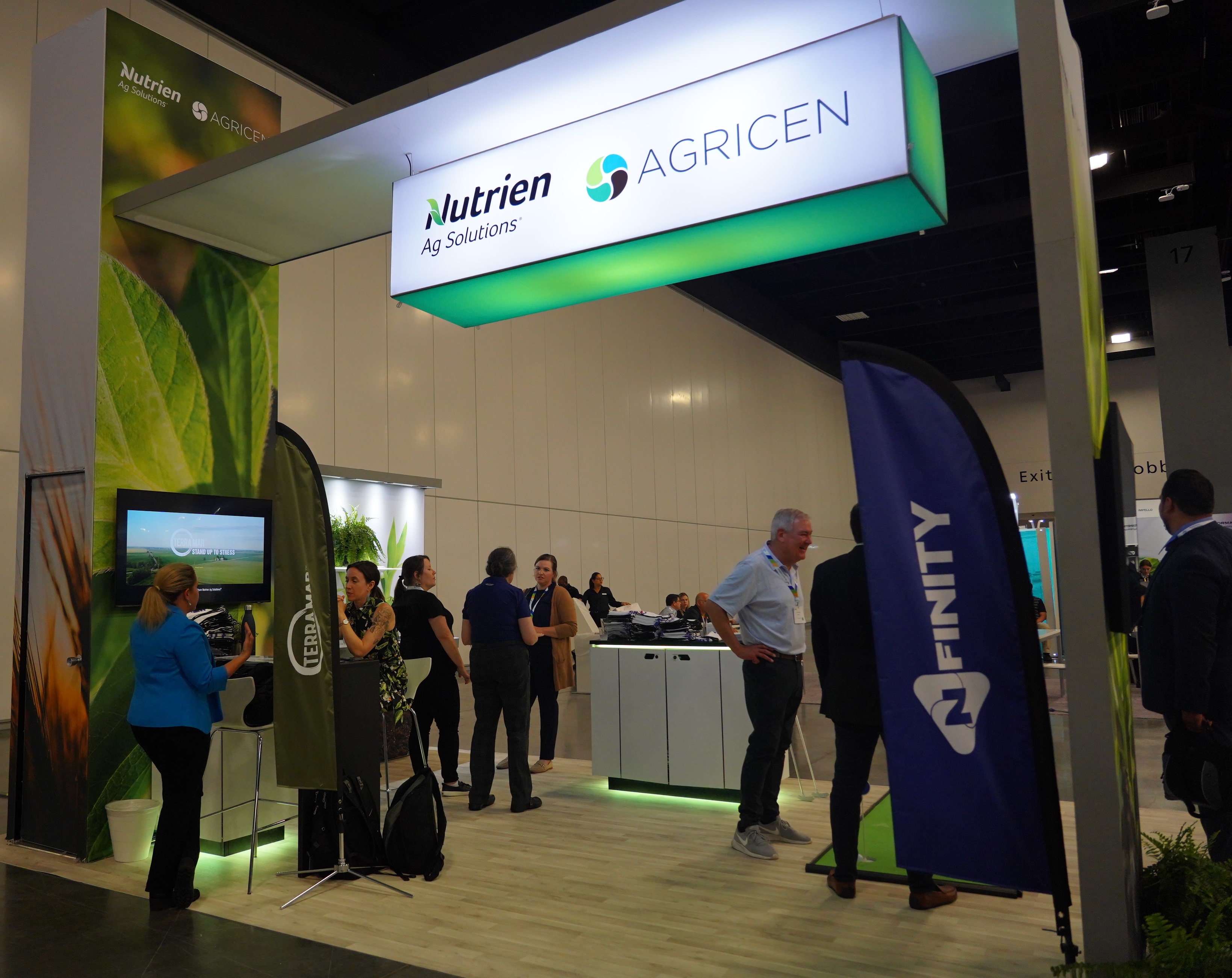 Nutrien/Agricen's booth at the Biostimulants World Congress 2024 in Miami