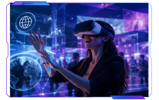 AI, XR, and immersive event technology showcased at Middle East Event Show 2026 with virtual reality experiences and interactive digital innovation.