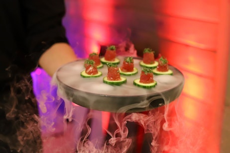 Hors D'oeuvres poke cucumber