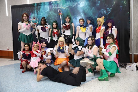 Group of cosplayers posing