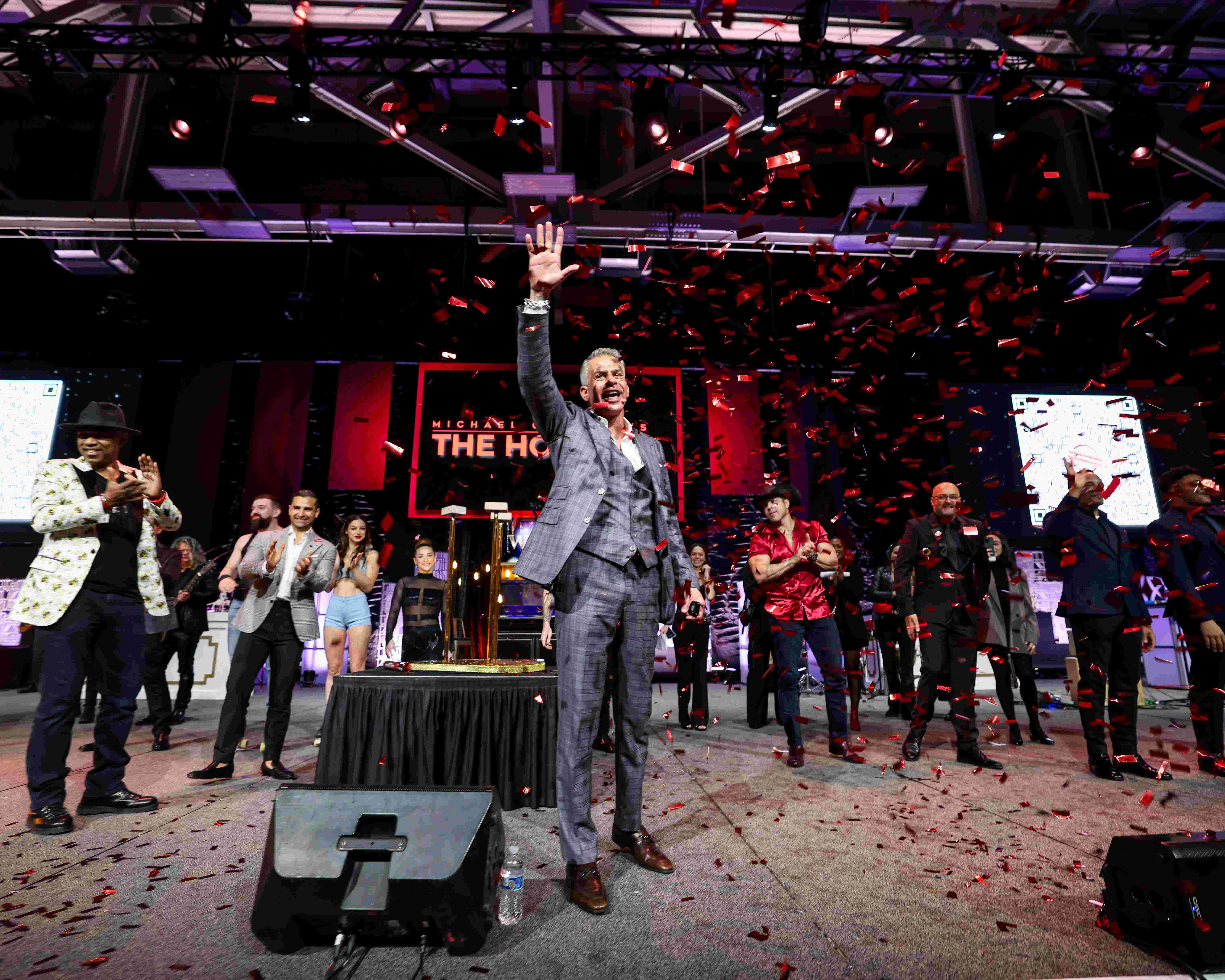 A speaker engaging with the audience