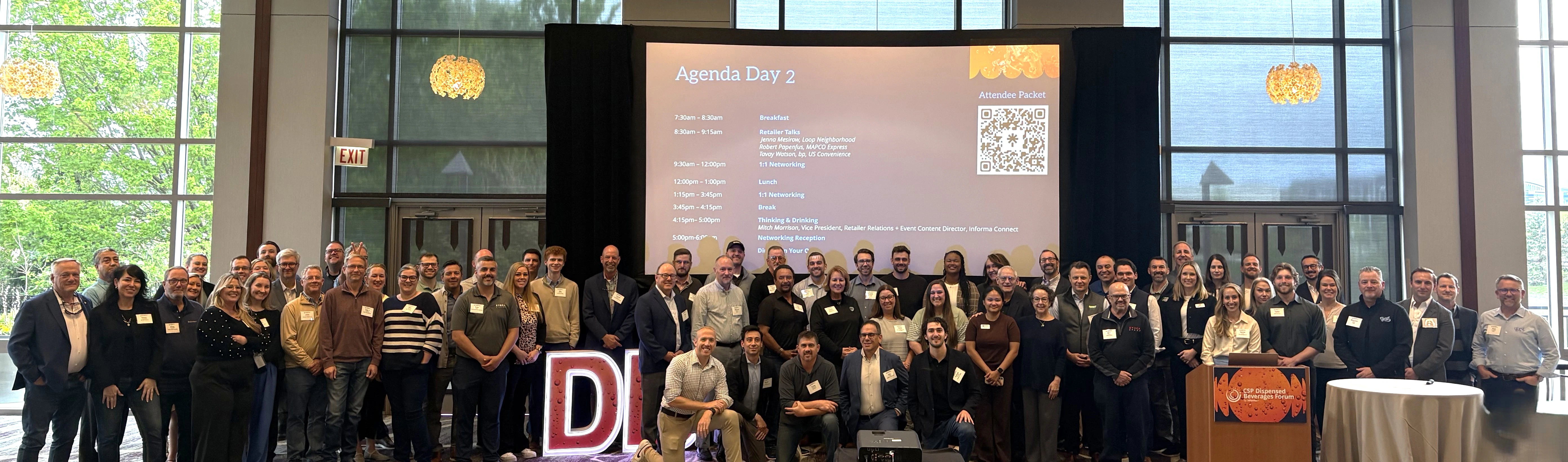 group photo of all attendees at Dispensed Beverage Forum 2026