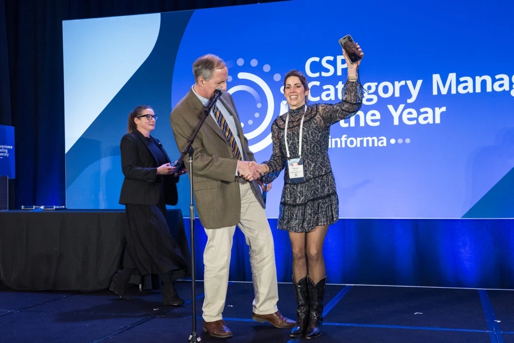 Past CMOY Winner on stage