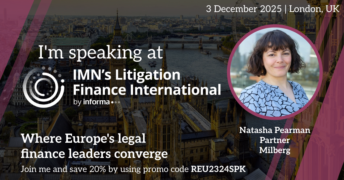 Litigation Finance Marketing Banner for Speakers