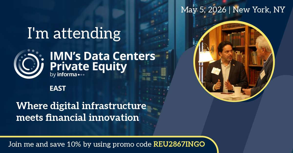 Data Centers Private Equity East Marketing Banner for Attendees