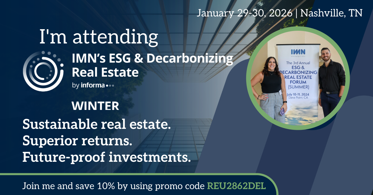ESG & Decarbonizing Real Estate Winter Marketing Banner for Attendees
