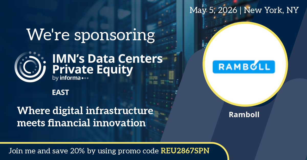 Data Centers Private Equity East Marketing Banner for Sponsors