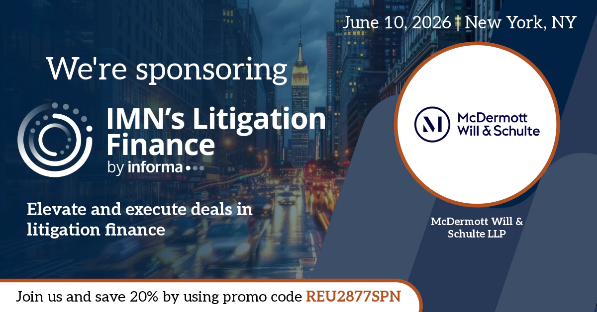 Litigation Finance Marketing Banner for Sponsors