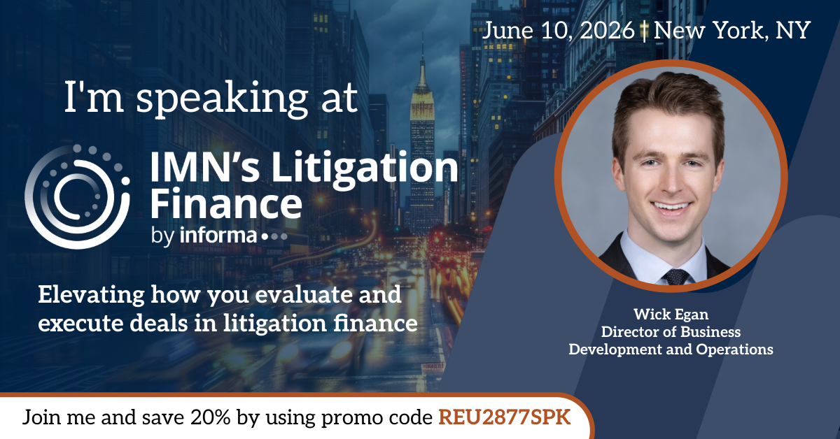 Litigation Finance Marketing Banner for Speakers