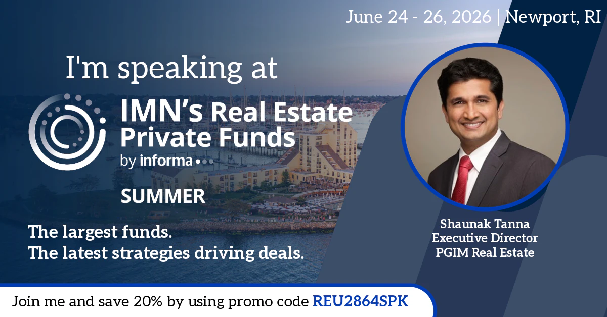 Real Estate Private Funds Summer Marketing Banner for Speakers