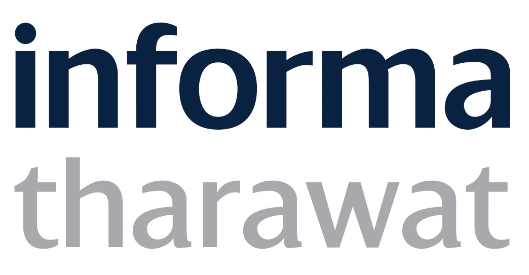 Informa Tharawat logo in Arabic and English, the Qatari company delivering Informa Connect Academy training courses